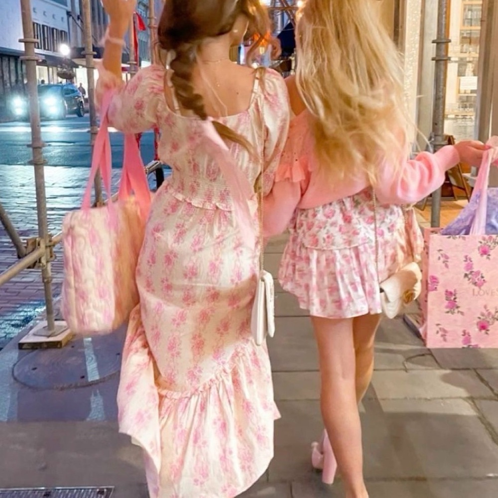 LOVESHACKFANCY firefly dress in pink